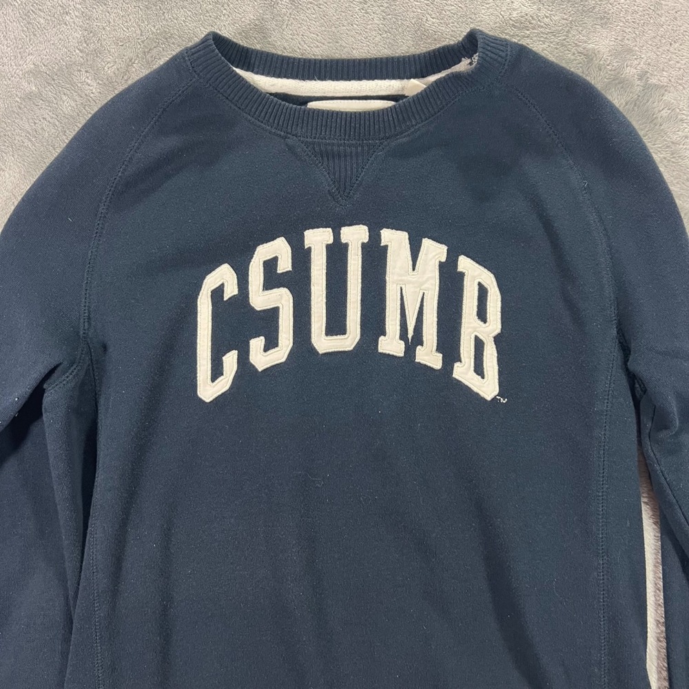 CSUMB League Collegiate Outfitters Sweatshirt Mens L Navy Blue Raglan Cozy